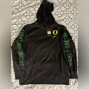 Nike Black Hoodie with Green Accents Oregon Ducks